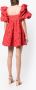 Leo Lin Mini-jurk met pofmouwen Rood - Thumbnail 4