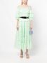 Leo Lin Off-shoulder jurk Groen - Thumbnail 2