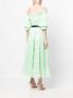 Leo Lin Off-shoulder jurk Groen - Thumbnail 4