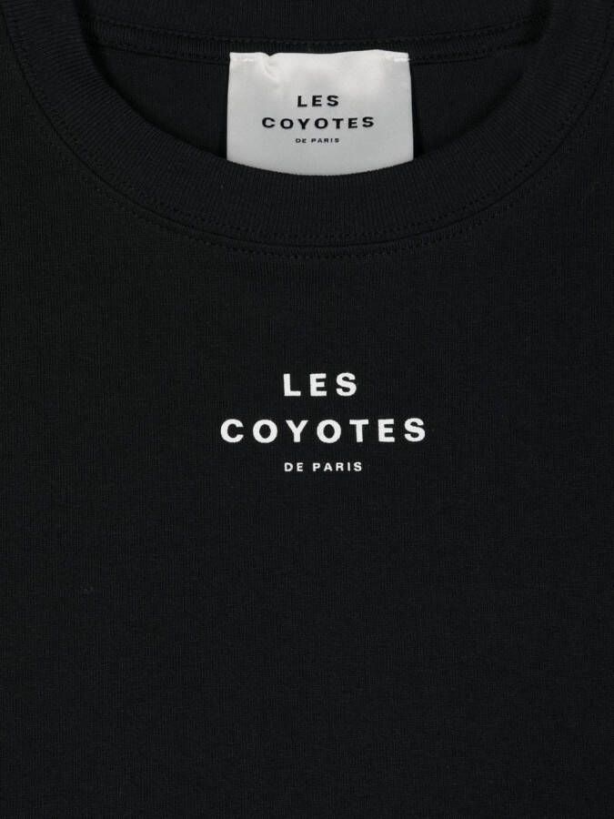 Les Coyotes De Paris T-shirt met logoprint Zwart