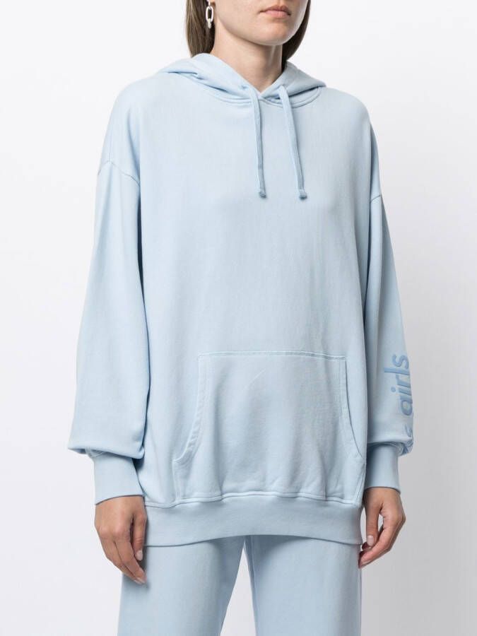 Les Girls Les Boys Hoodie met logoprint Blauw