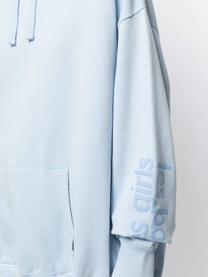 Les Girls Les Boys Hoodie met logoprint Blauw