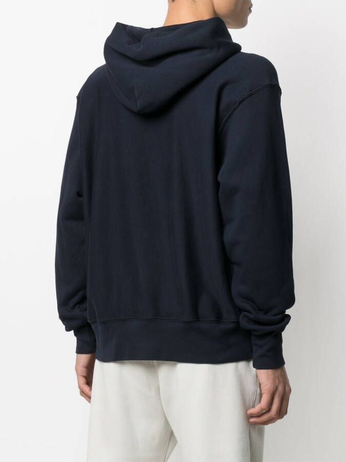 Les Tien Fleece hoodie Blauw