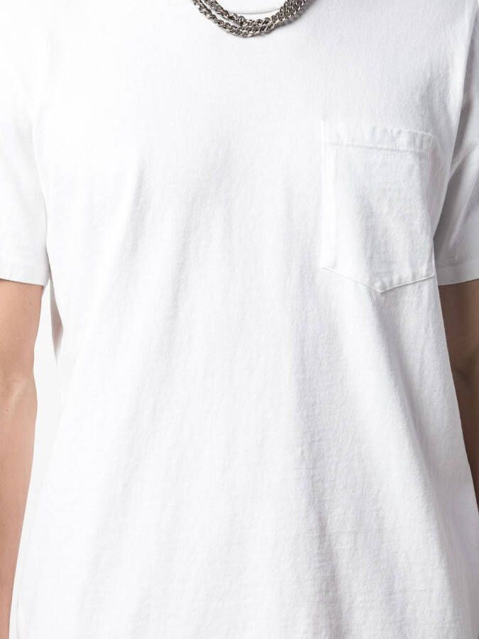 Les Tien T-shirt met borstzak Wit