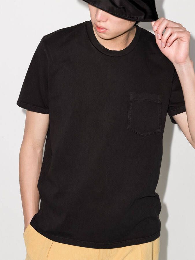 Les Tien T-shirt met borstzak Zwart