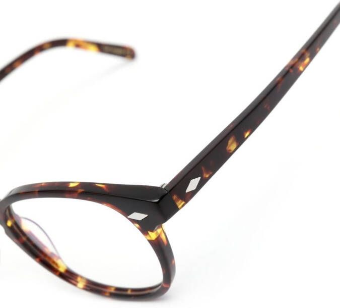 Lesca 711 bril met schildpadschild design Bruin