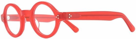 Lesca Burt bril met rond montuur Rood