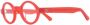 Lesca Burt bril met rond montuur Rood - Thumbnail 2