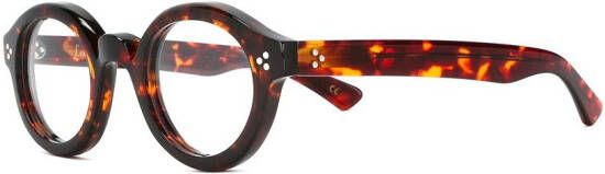 Lesca 'Corbs' tortoiseshell glasses Bruin