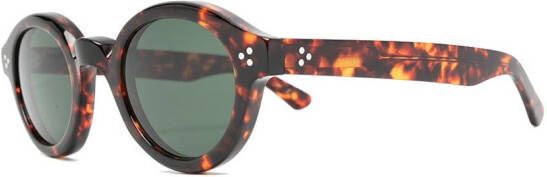 Lesca Corbs zonnebril met rond montuur Bruin