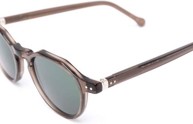 Lesca Icon 36 zonnebril met rond montuur Bruin