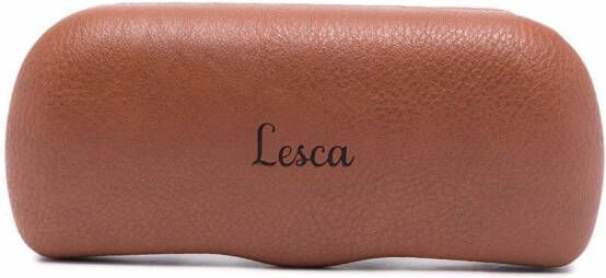 Lesca Icon zonnebril met rond montuur Bruin