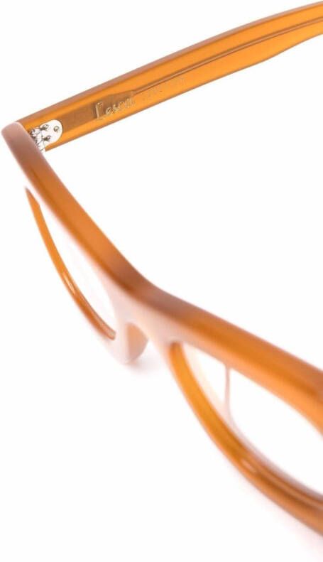 Lesca Ogre bril met geometrisch montuur Beige