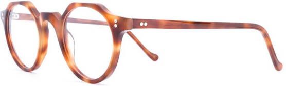 Lesca round frame glasses Bruin