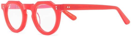 Lesca Bril met rond montuur Rood