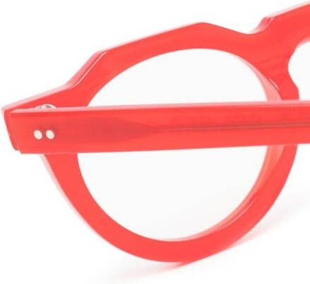 Lesca Bril met rond montuur Rood