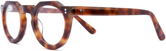 Lesca round tortoiseshell glasses Bruin