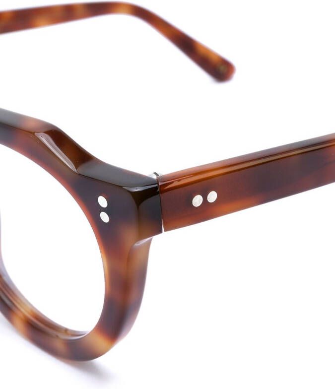 Lesca round tortoiseshell glasses Bruin