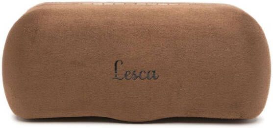 Lesca Saga zonnebril met rond montuur Zwart