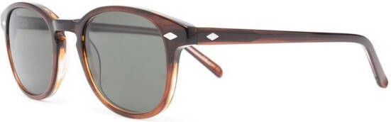 Lesca Zonnebril met schildpadschild design Bruin