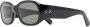 Lesca Yves 21 zonnebril met rechthoekig montuur Zwart - Thumbnail 2