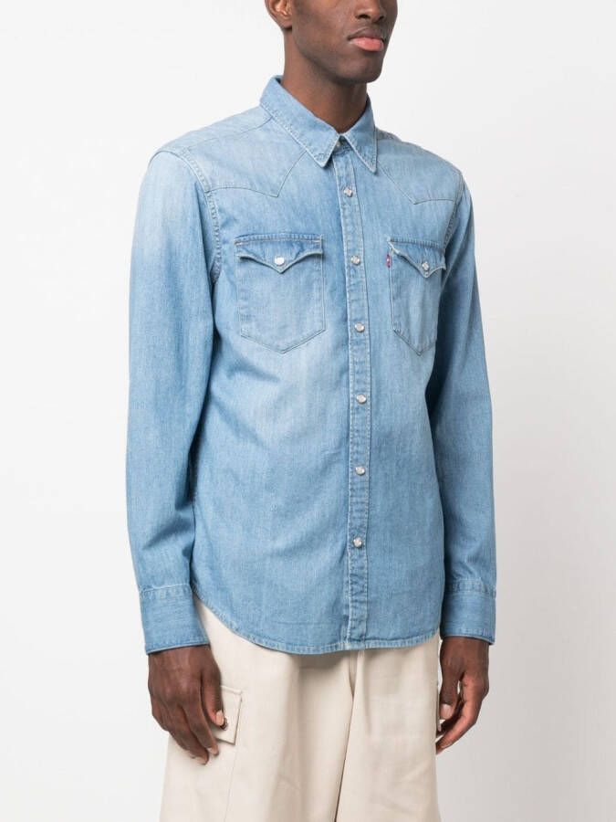 Levi's Denim overhemd Blauw