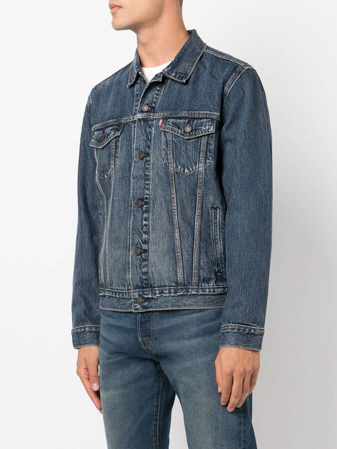 Levi's Denim truckerjack Blauw