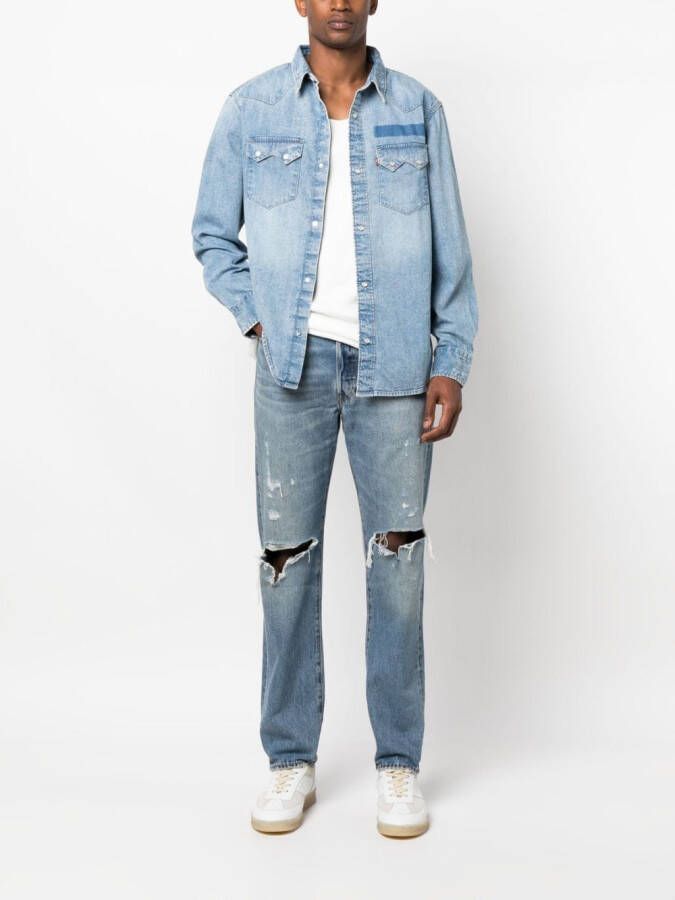 Levi's Gerafelde jeans Blauw