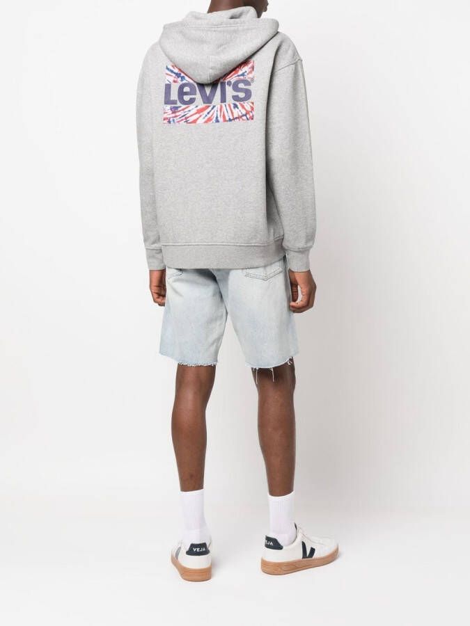 Levi's Hoodie met logoprint Grijs