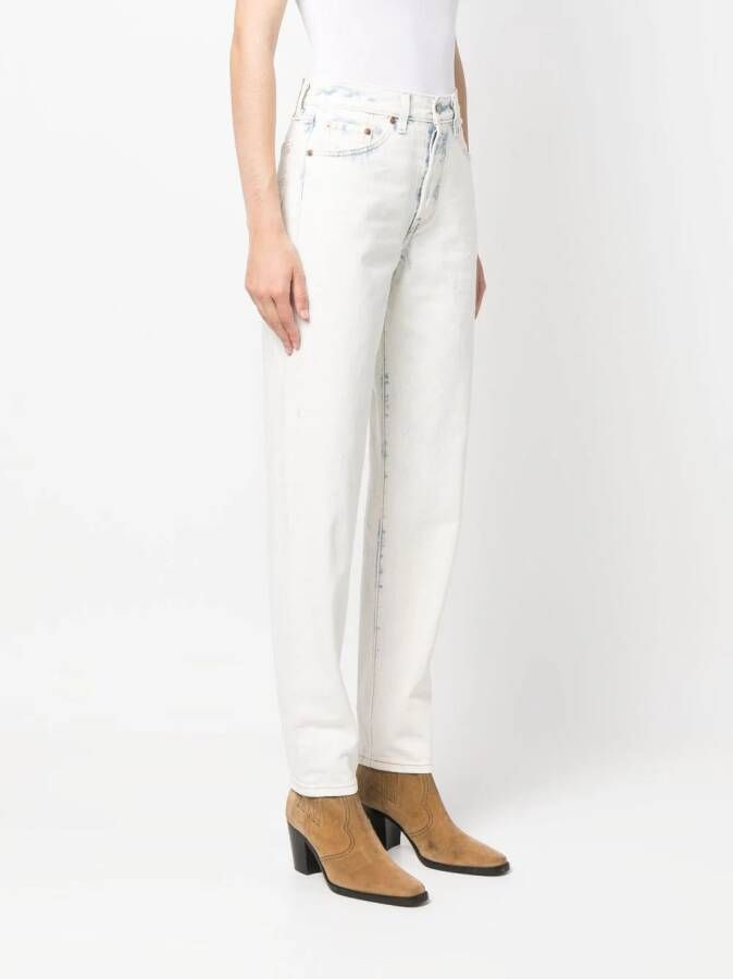 Levi's Jeans met gebleekt effect Wit