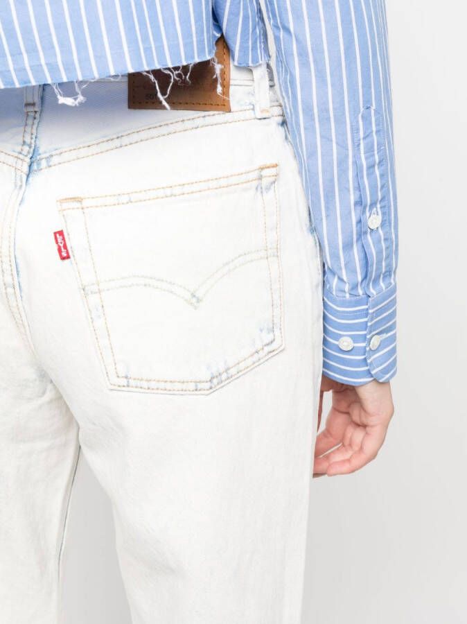 Levi's Jeans met gebleekt effect Wit