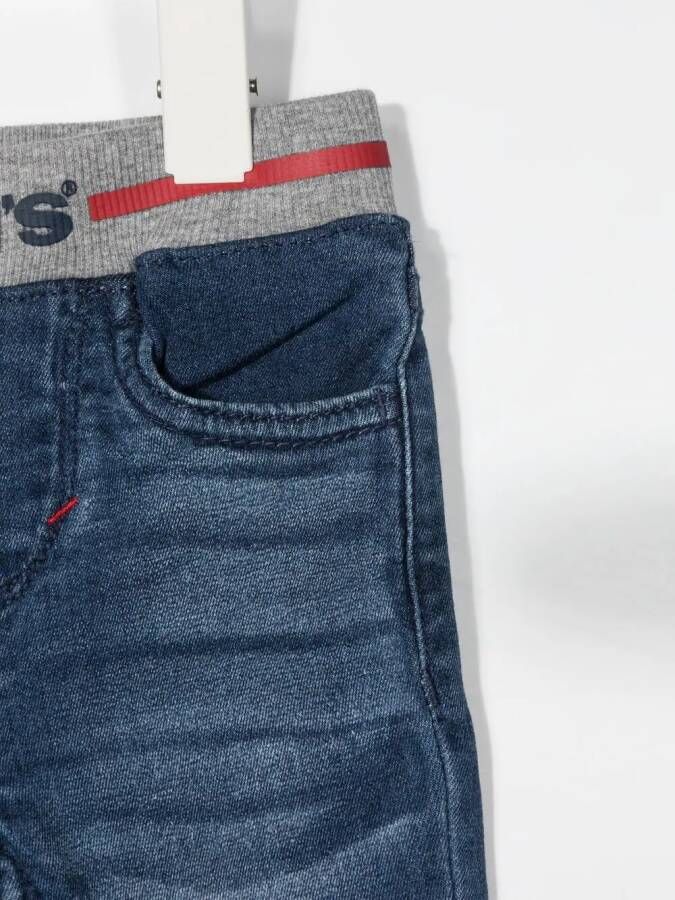 Levi's Kids Jeans met logo tailleband Blauw