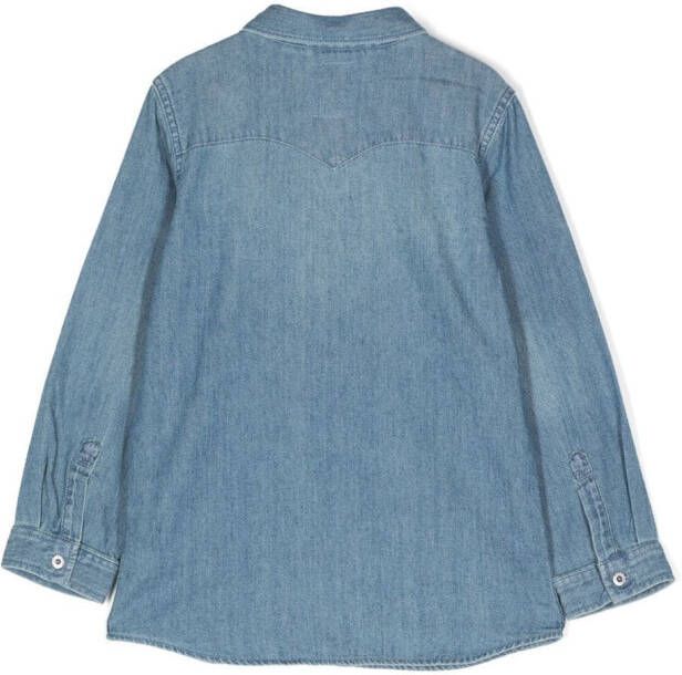 Levi's Kids Shirt met opgestikte zak Blauw