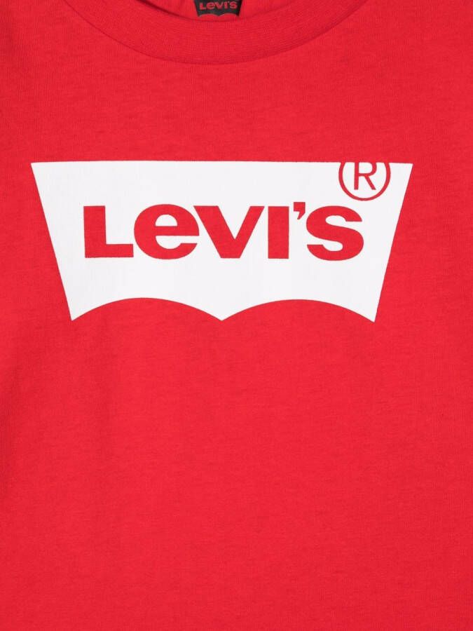 Levi's Kids T-shirt met logoprint Rood