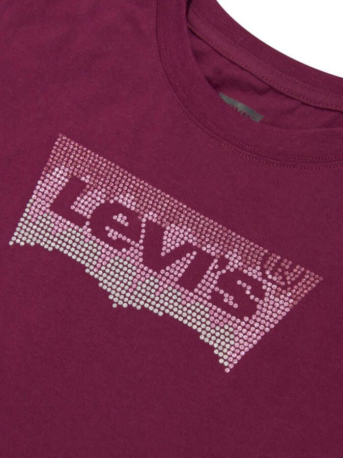 Levi's Kids T-shirt met stras Rood