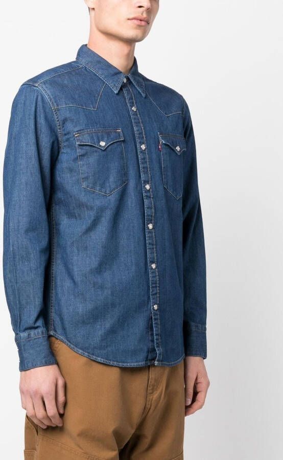 Levi's Denim overhemd Blauw