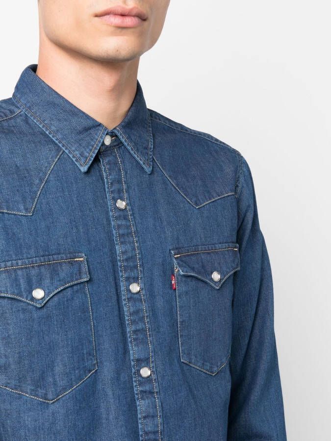 Levi's Denim overhemd Blauw