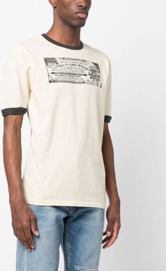 Levi's T-shirt met print Beige