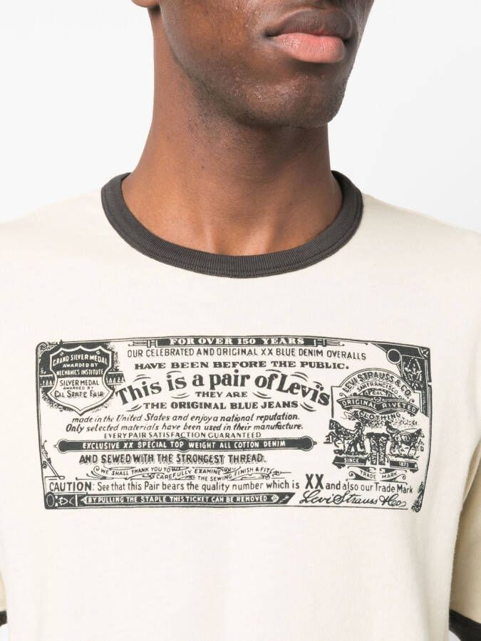 Levi's T-shirt met print Beige