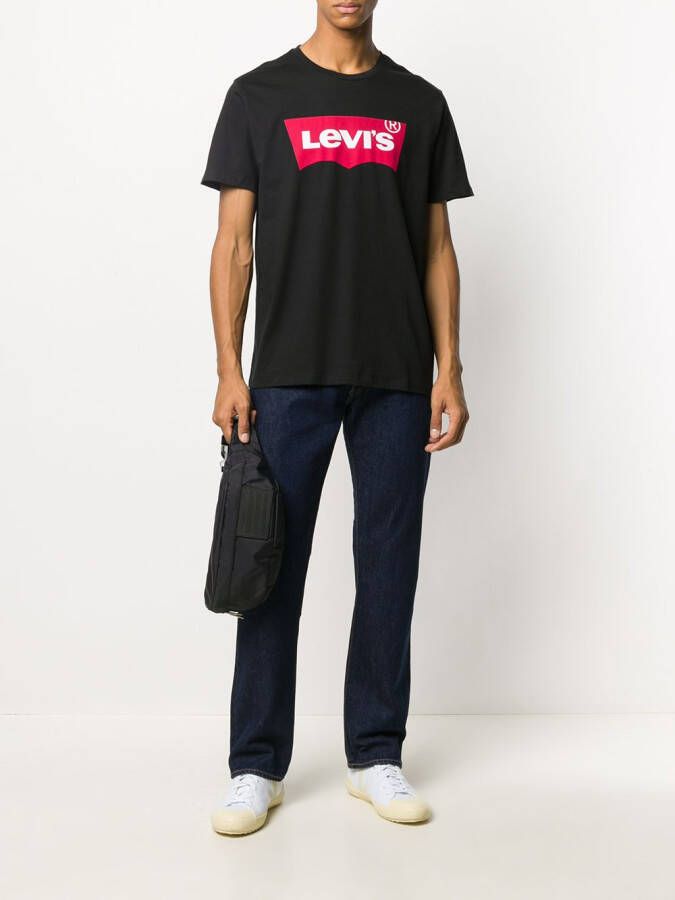 Levi's T-shirt met logoprint Zwart