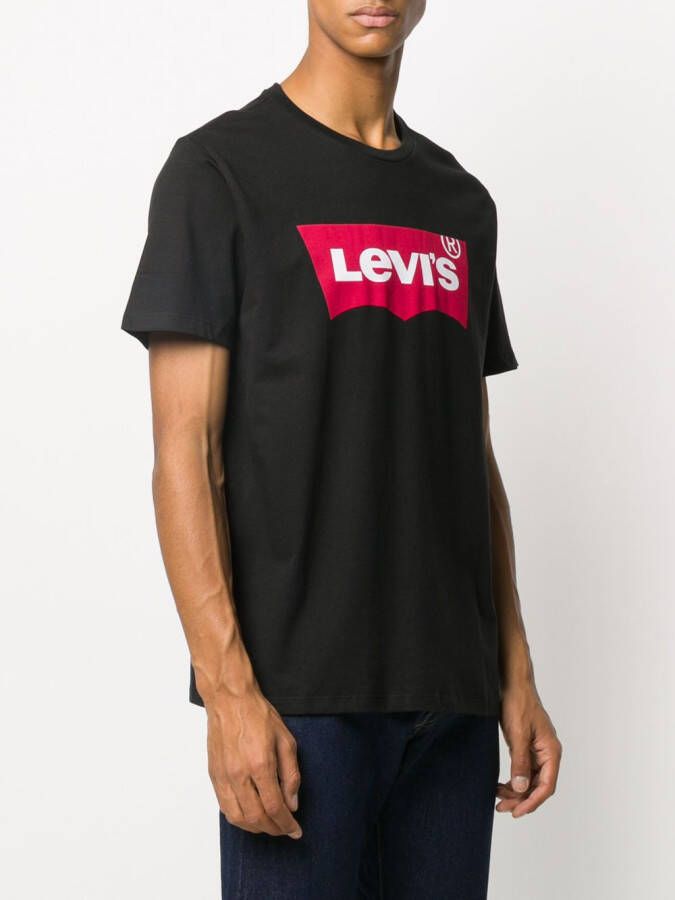Levi's T-shirt met logoprint Zwart