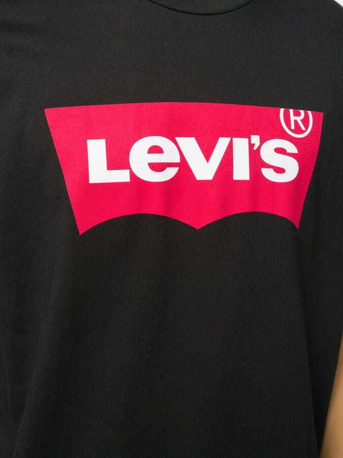 Levi's T-shirt met logoprint Zwart