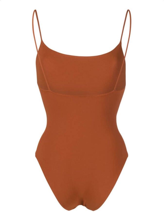 LIDO Badpak met spagettibandjes Bruin