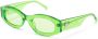 Linda Farrow Berta zonnebril met ovalen montuur Groen - Thumbnail 2