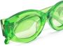 Linda Farrow Berta zonnebril met ovalen montuur Groen - Thumbnail 3