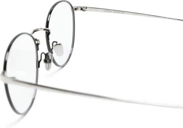Linda Farrow Bril met rond montuur Zilver