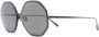 Linda Farrow Camila zonnebril met zeshoekig montuur Zwart - Thumbnail 2