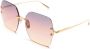 Linda Farrow K Ikonik 2.0 onnebril met oversized montuur Goud - Thumbnail 2
