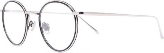 Linda Farrow Comer bril met rond montuur Zilver