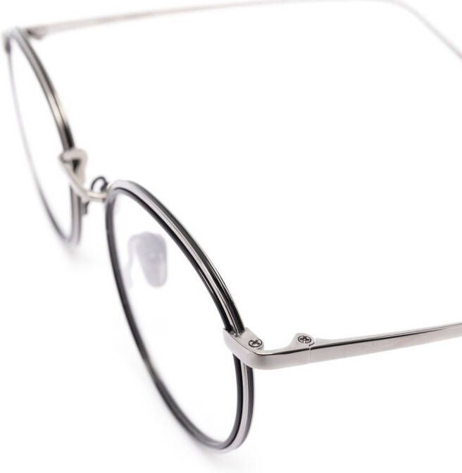Linda Farrow Comer bril met rond montuur Zilver
